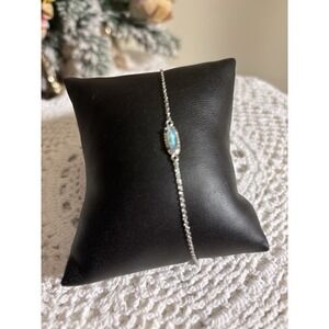 Kendra Scott  Elaina Silver Adjustable Chain Bracelet Drusy